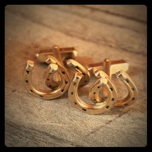 Mid Century Anson Lucky Horseshoe Cufflinks